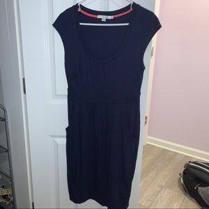 Navy Blue Jersey Boden Dress with Pockets